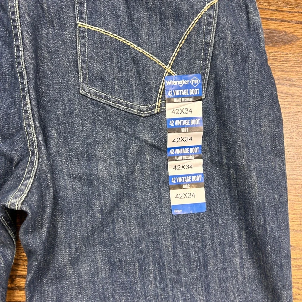 Wrangler 20X FR Jeans Mens 42x34 Blue Flame Resistant HRC2 Work Pants FR42MWD